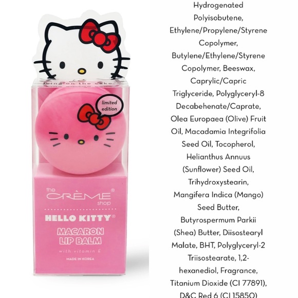 NEW! Limited The Crème Shop Hello Kitty Macaron Lip Balm Set of Two Flavors - Picture 6 of 12